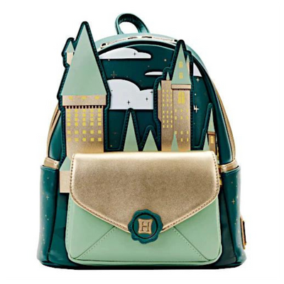 Loungefly Harry Potter Golden Hogwarts Castle Mini Backpack