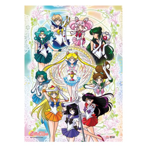 Sailor Moon Sailor Soldiers Floral Wall Scroll