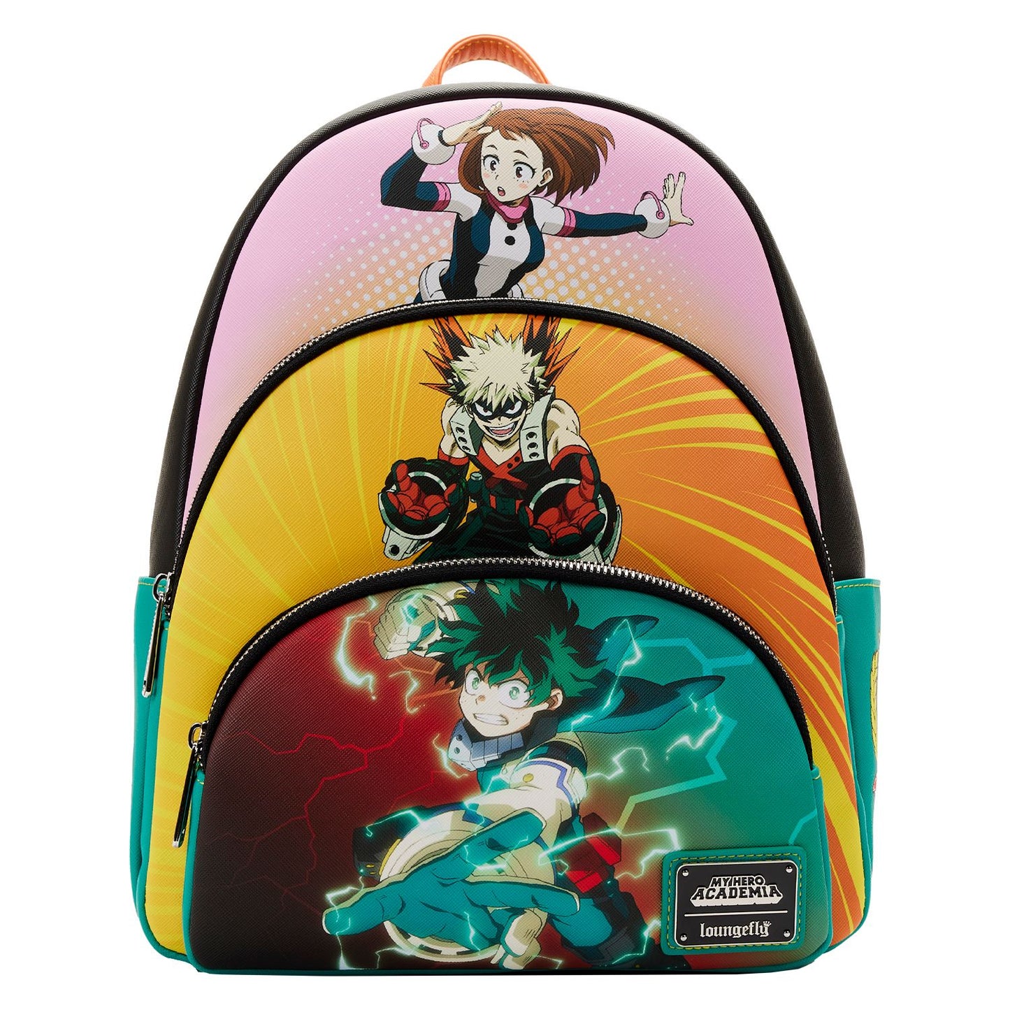 Loungefly My Hero Academia Deku Triple Pocket Mini Backpack