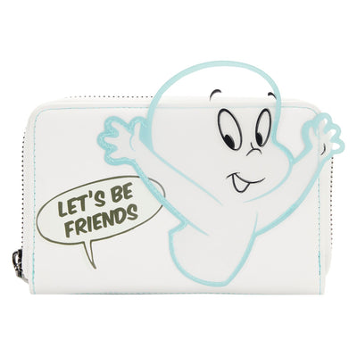 Loungefly Universal Casper The Friendly Ghost Lets Be Friends Zip Wallet