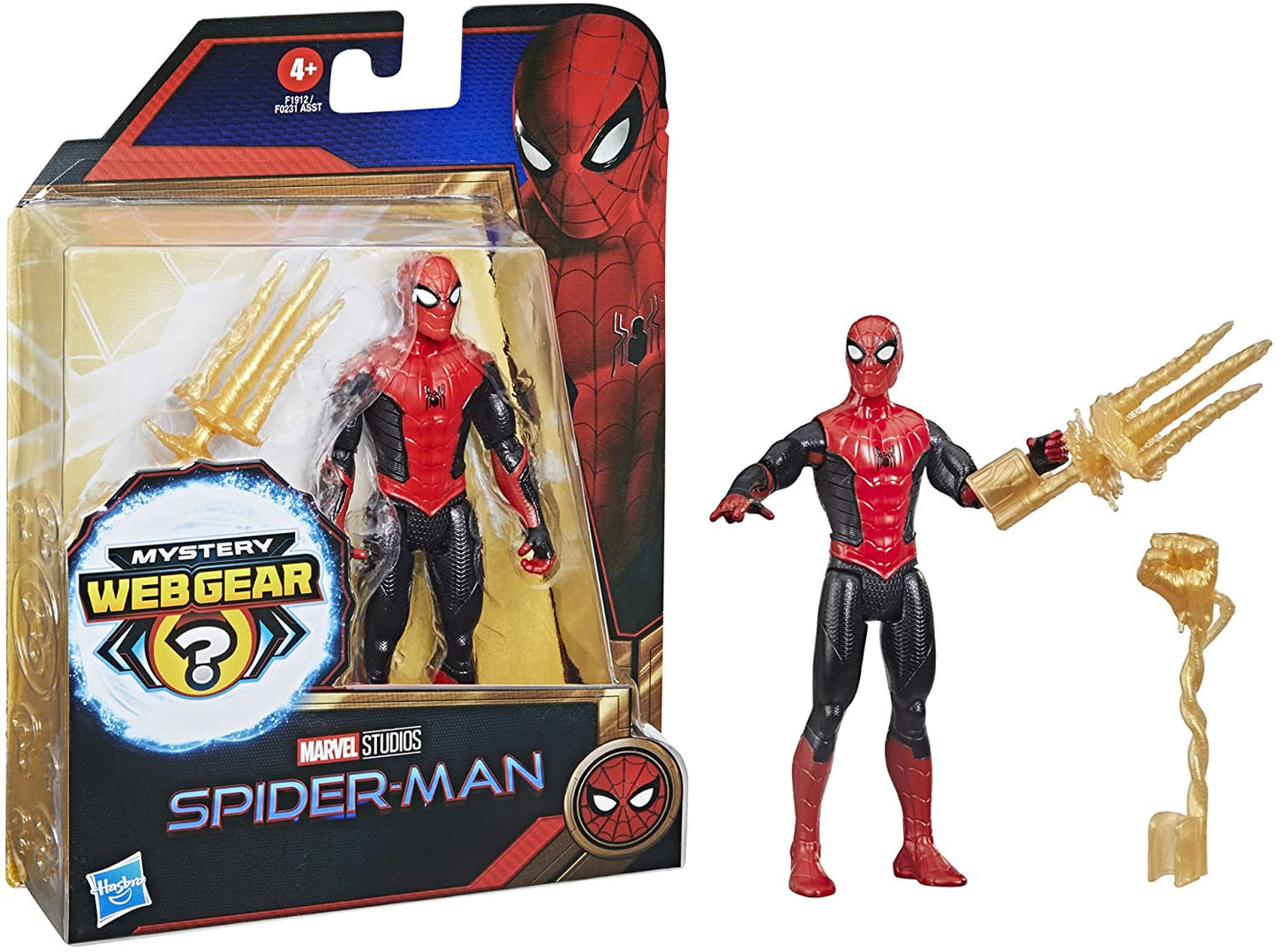 Spider-Man Marvel 6-Inch Mystery Web Gear Upgraded Black and Red Suit Action Figure