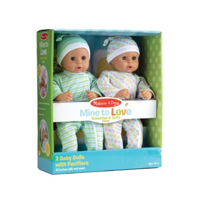 Melissa and Doug Mine to Love Twins Sebastian & Sofia Dolls