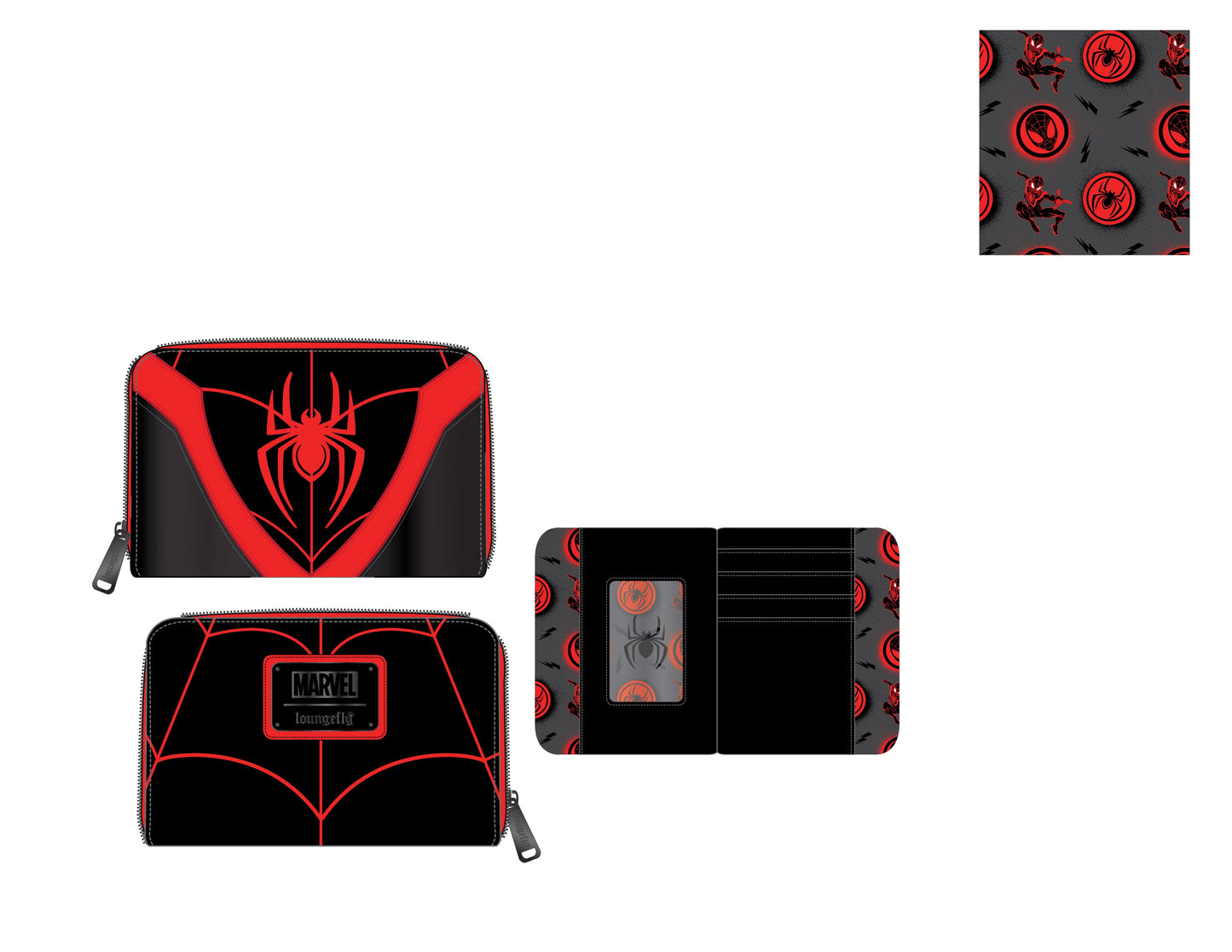 Loungefly Marvel Miles Morales Cosplay Zip Around Wallet