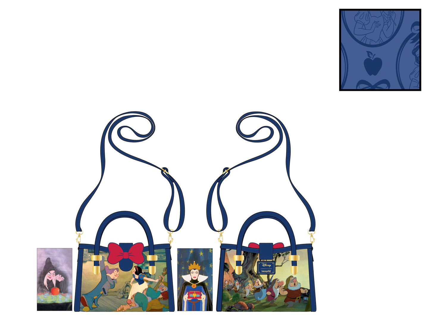 Loungefly Disney Snow White Scenes Crossbody Bag