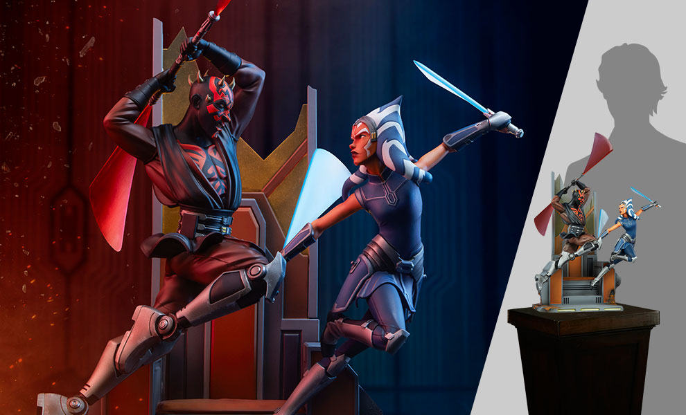 Ahsoka Tano vs Darth Maul Sideshow Statue