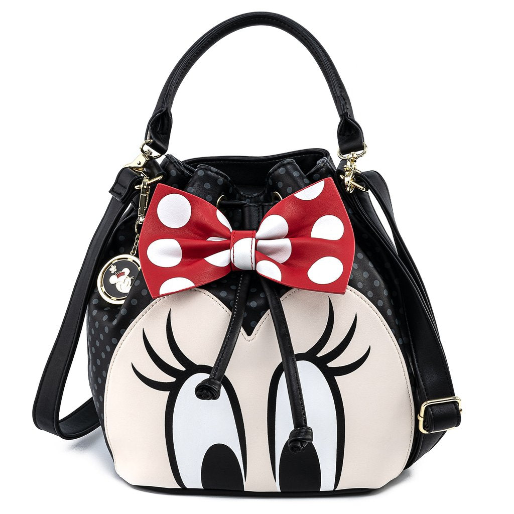 DISNEY MINNIE MOUSE BOW CROSSBODY BUCKET BAG