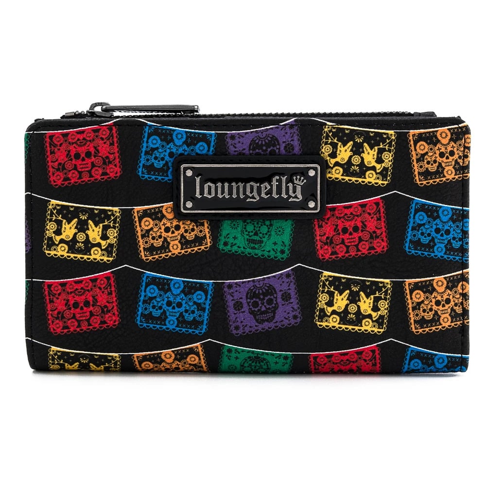 LOUNGEFLY DIA DE LOS MUERTOS PAPEL PICADO WALLET