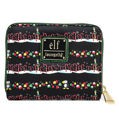 Elf Loungefly Wallet - Christmas Elf Candy Cane Forest Zip Around Wallet