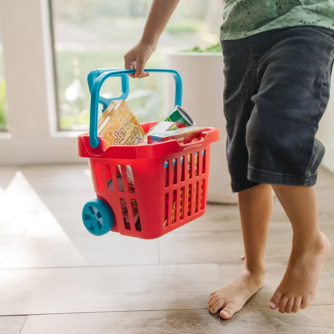 Fill & Roll Grocery Basket Play Set