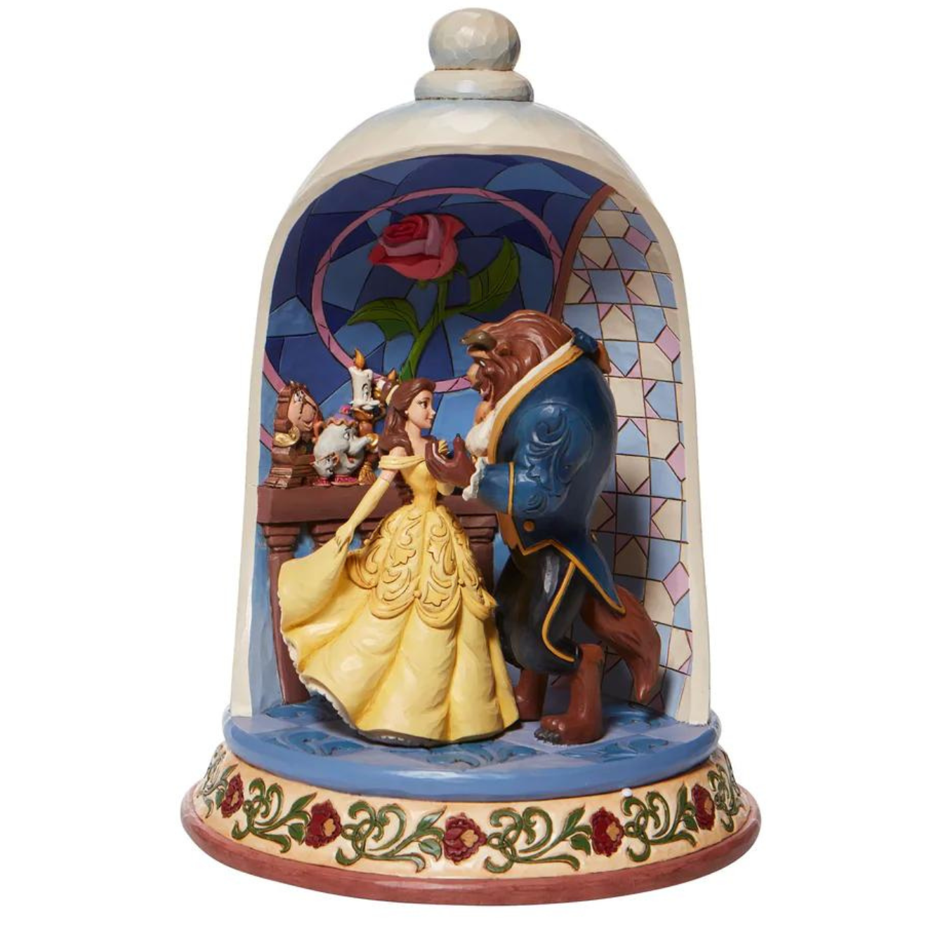 Enesco Beauty and the Beast Rose Dome Scene