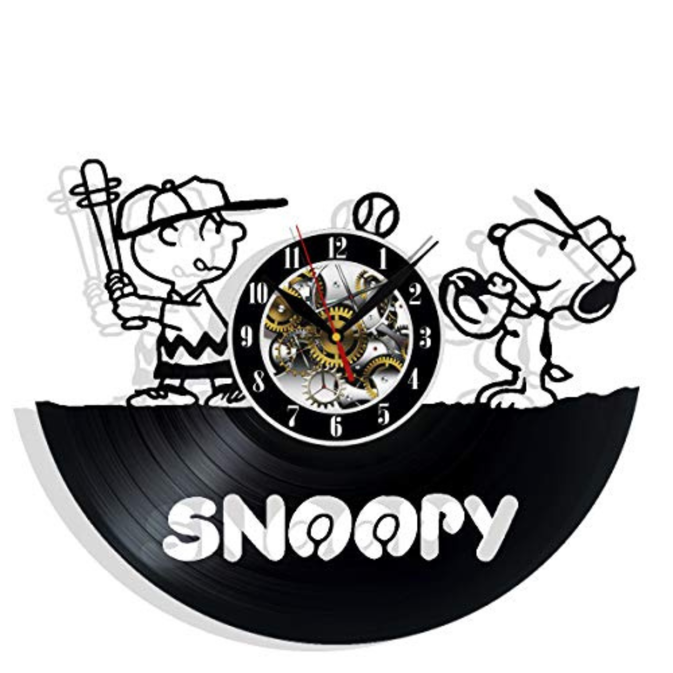 Snoopy (Let's Play Ball!) Wall Clock