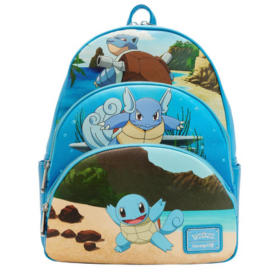 Pokémon Squirtle Evolution Triple Pocket Backpack