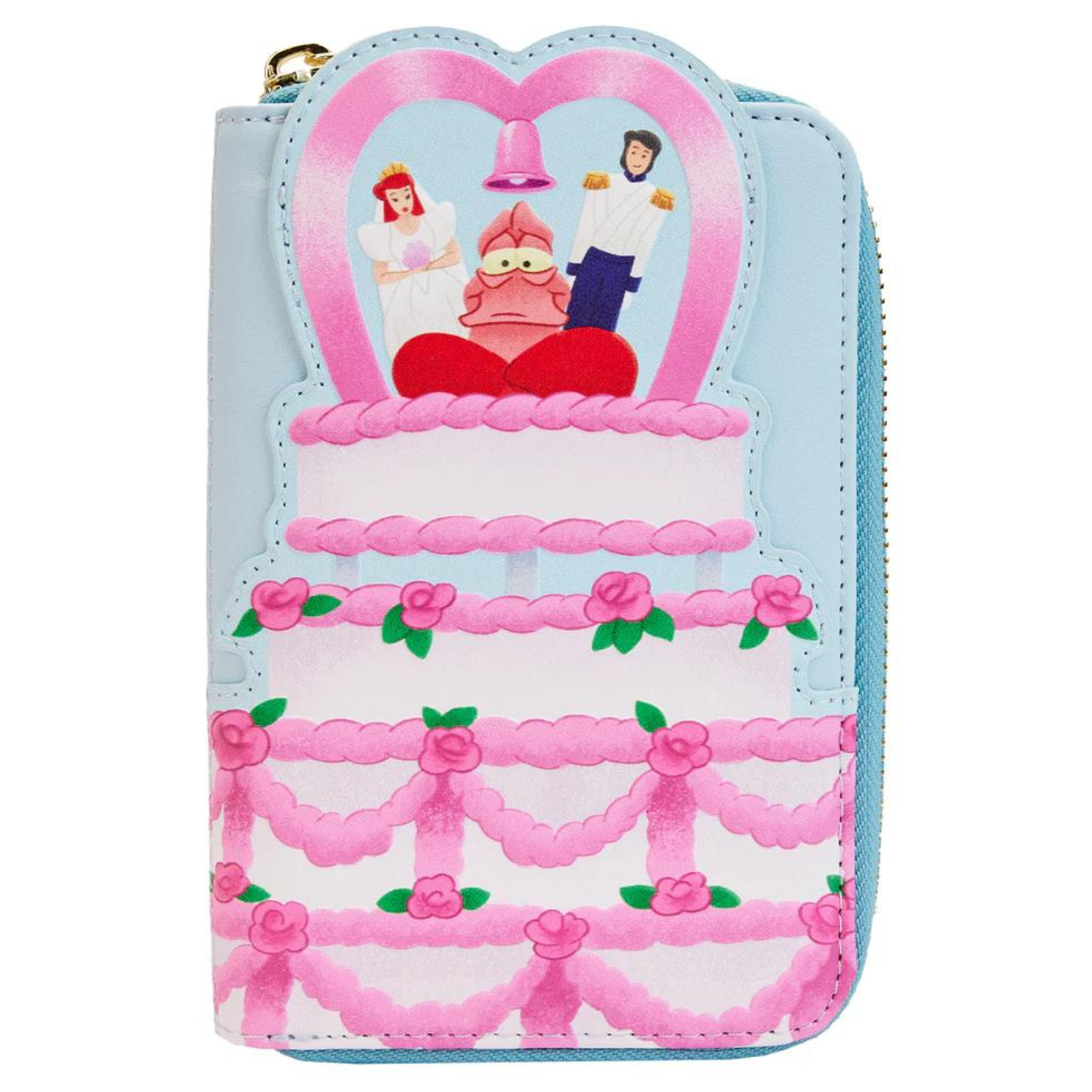 Little Mermaid Wedding Cake Zip Around Wallet