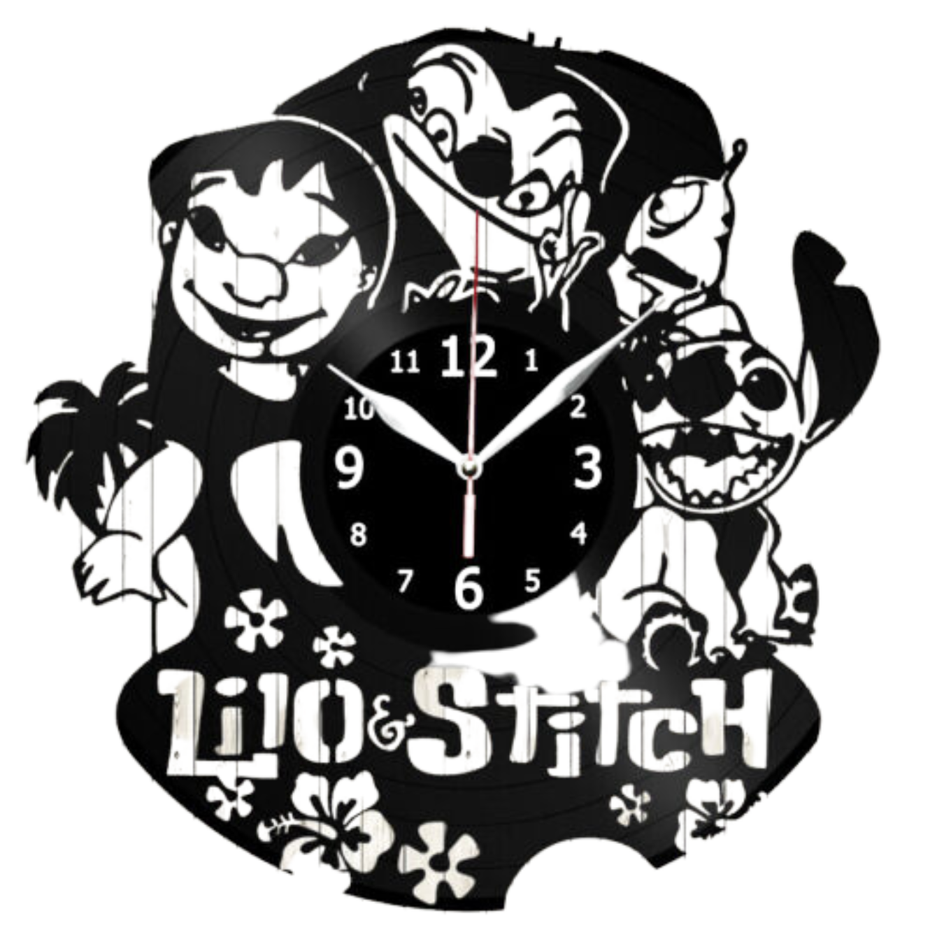 Lilo And Stitch Vinyl Clock