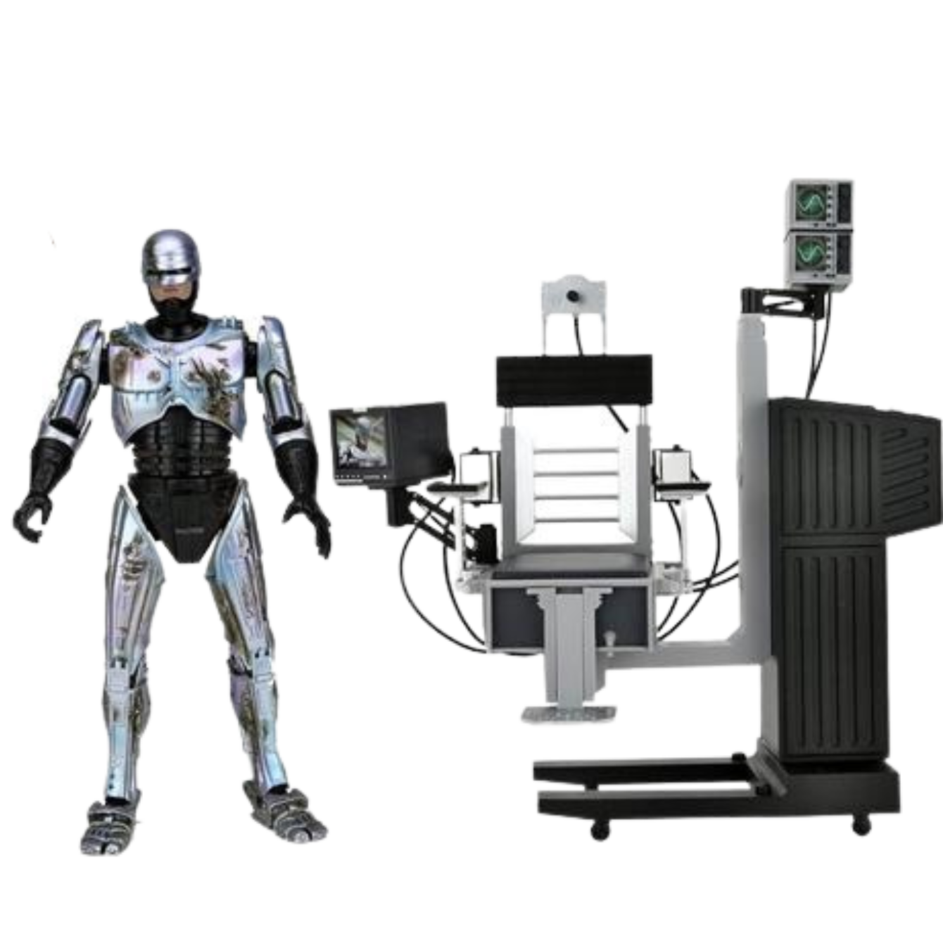 7″ Scale Action Figure – Ultimate Battle-Damaged RoboCop with Chair