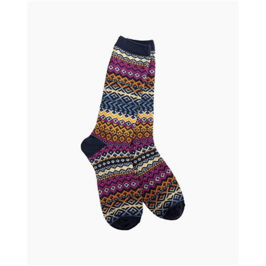 Oxford Blue Crew Socks