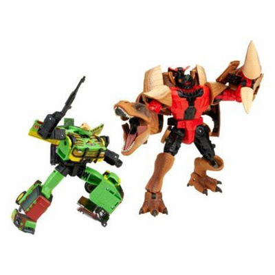 Transformers x Jurassic Park Tyrannocon Rex and JP93 Two-Pack