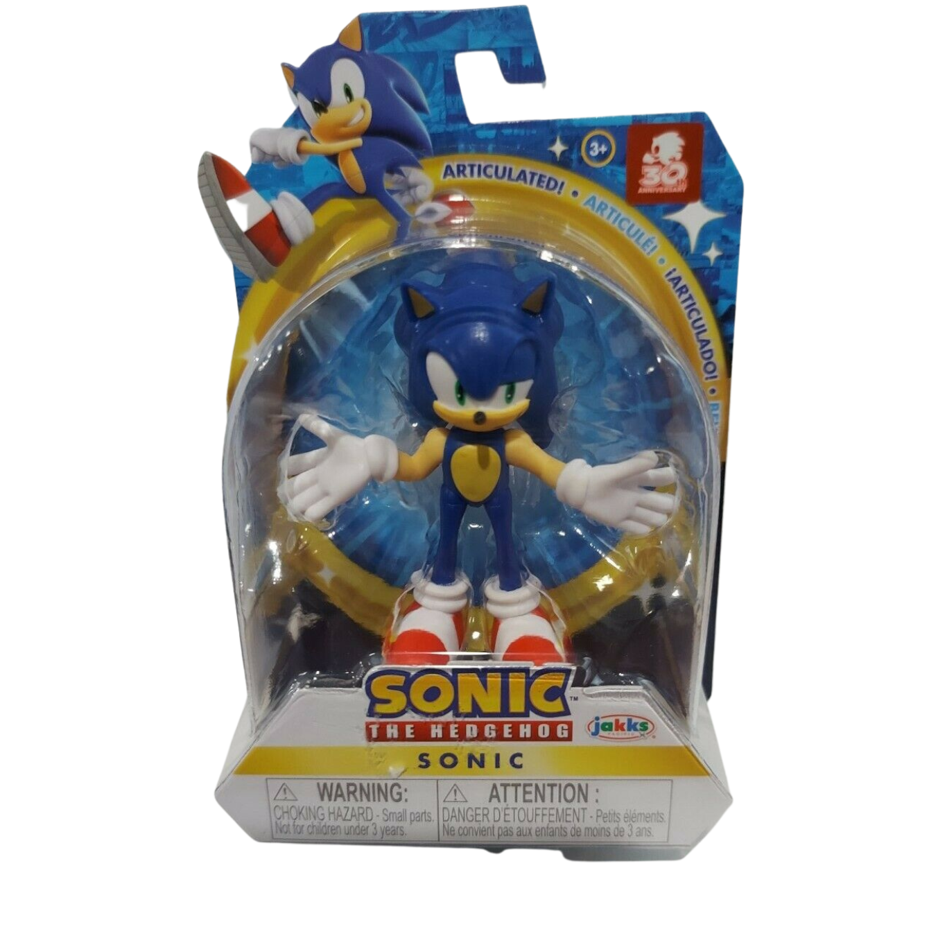 Sonic the Hedgehog SONIC Articulated Figure 2.5" 30th Anniversary Jakks NEW