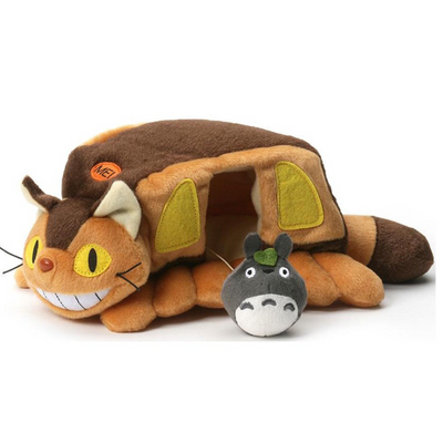 Bandai - My Neighbor Totoro - 9.5" Catbus House Small, Studio Ghibli Plush