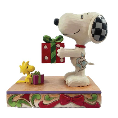 Snoopy & Woodstock With Gift