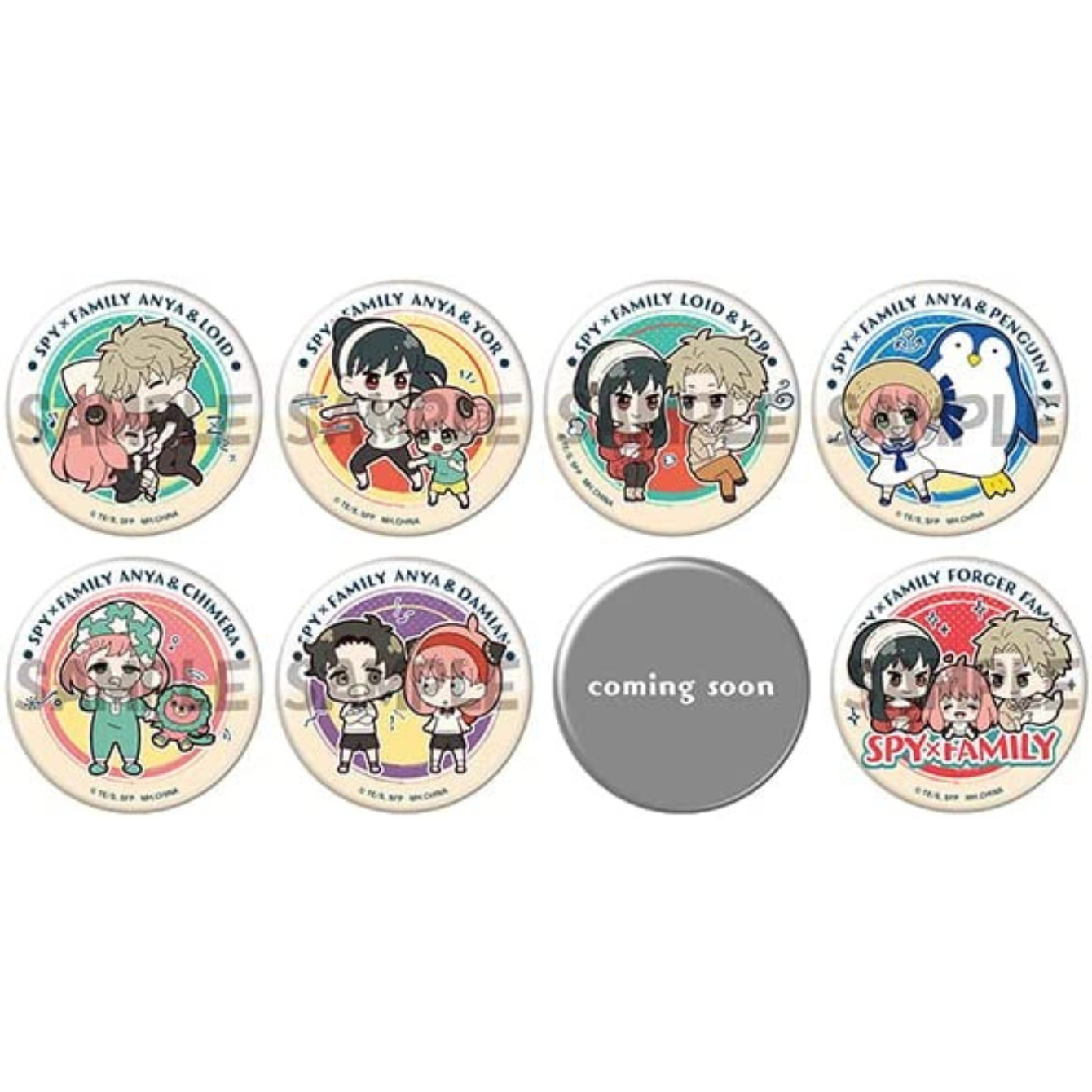 SPY×FAMILY vol 1 "Spy x Family" Megahouse Metal Badge Collection ONE EACH