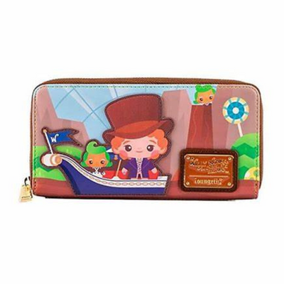 WB CHARLIE AND THE CHOCOLATE FACTORY 50TH ANNIVERSARY ZIP AROUND WALLET LOUNGEFLY