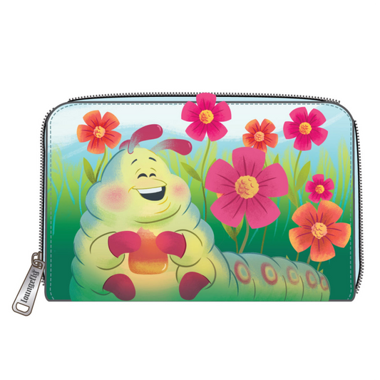 Loungefly Pixar A Bugs Life Earth Day Zip Around Wallet