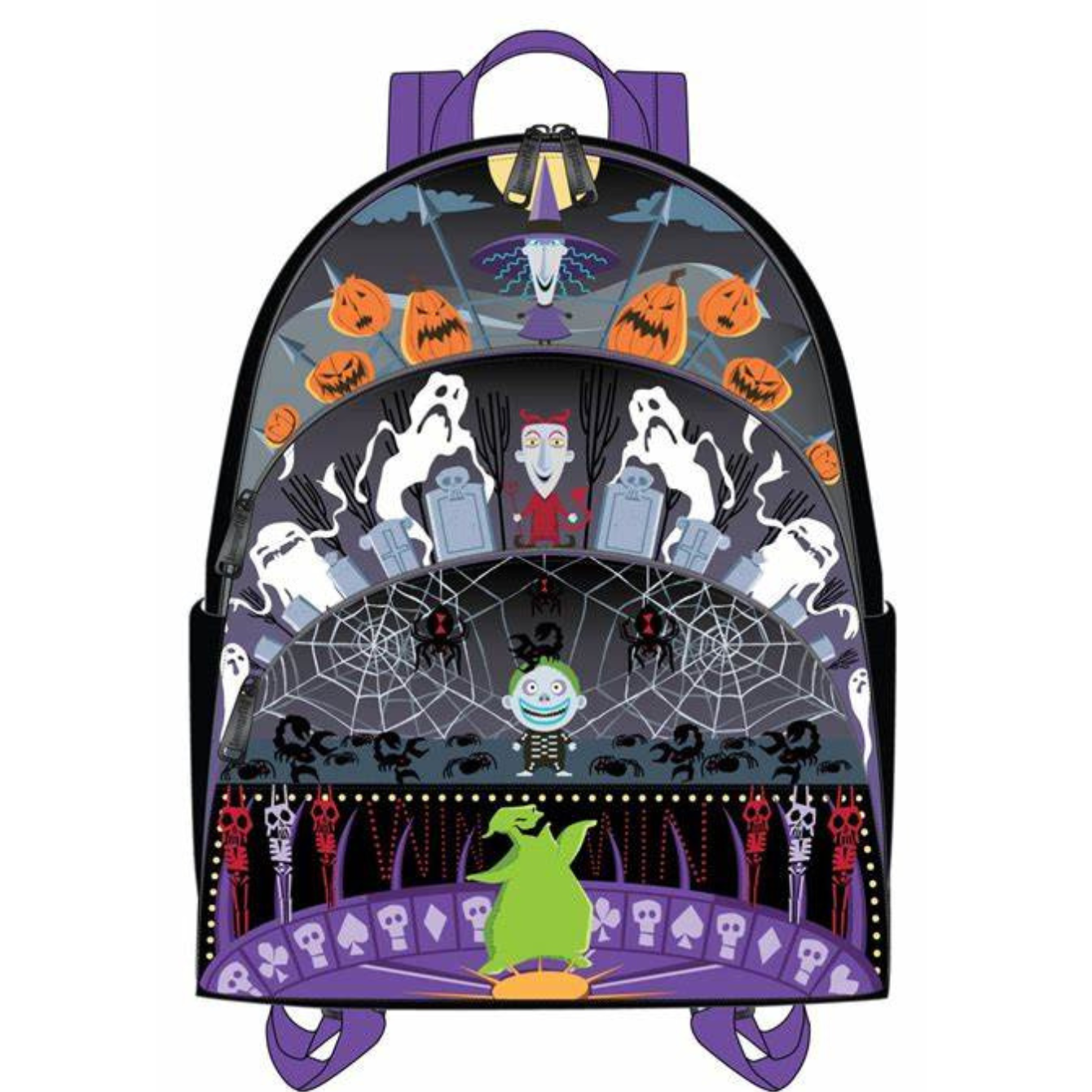 Loungefly Disney NBC Triple Pocket LOCK SHOCK BARREL OOGIE BOOGIE Mini Replay Toys LLC