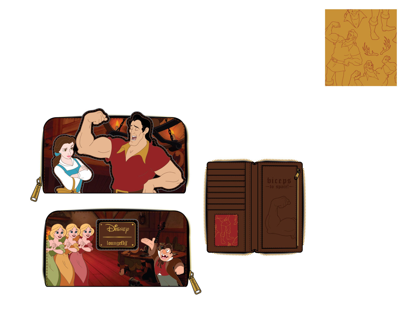 Disney Villains Gaston Zip Wallet