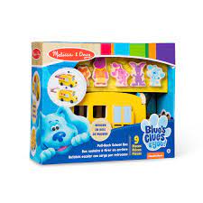 Melissa and Doug Blues Clures Wooden Pull-Back Bus