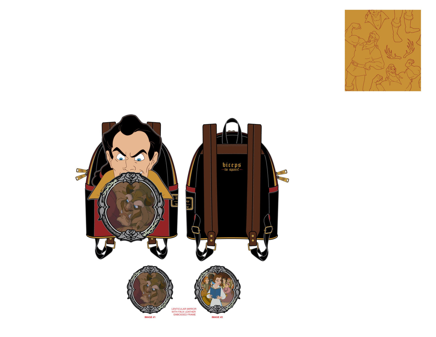 Disney Villains Gaston Mini Backpack Loungefly