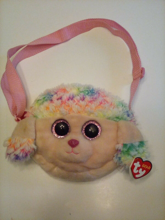Ty Gear Beanie Boos Rainbow The Poodle Wristlet