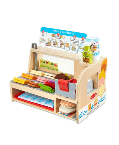 Melissa and Doug Wooden Slice and Stack Sandwich Counter