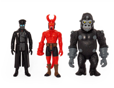 Super7 Hellboy ReAction Figures Karl Kroenen, Hellboy and Kriegaffe - Wave 2