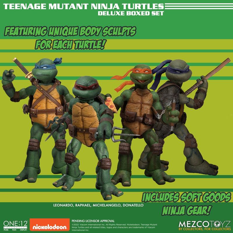 One:12 Mezco Teenage Mutant Ninja Turtles Deluxe Boxed Set